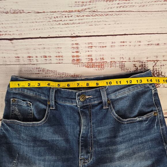 Ella Moss Ankle Jeans Size 30 Floral Embroidered Frayed Hem Boho Hippie Festival - Picture 12 of 15